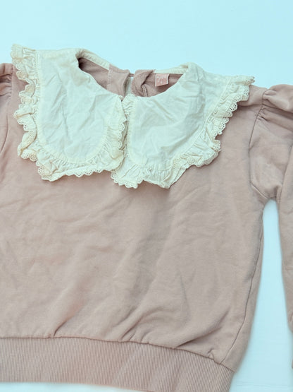Flo Pink Lace Collar Sweatshirt 13