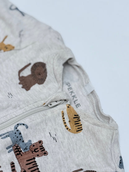 Pekkle Safari Animals Footed Sleeper 3M