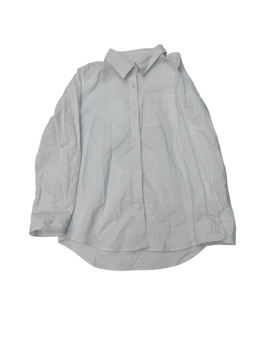 Joe Fresh White Button-Up Shirt 10-12