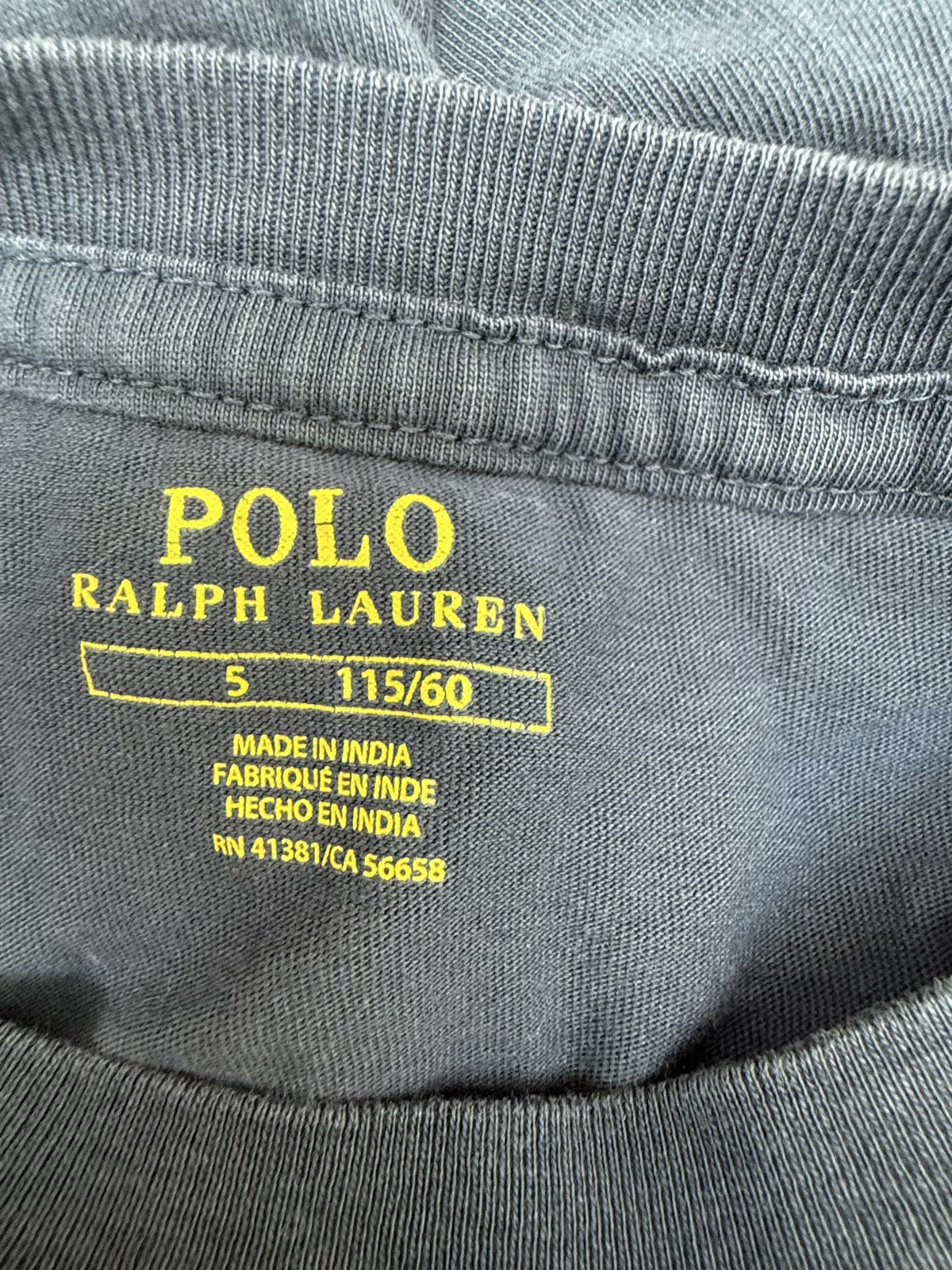 Polo Ralph Lauren Navy Long Sleeve Tee Size 5