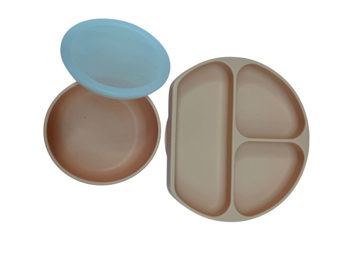 O Baby Silicone Divided Plate Bowl Set