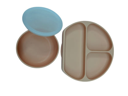 O Baby Silicone Divided Plate Bowl Set