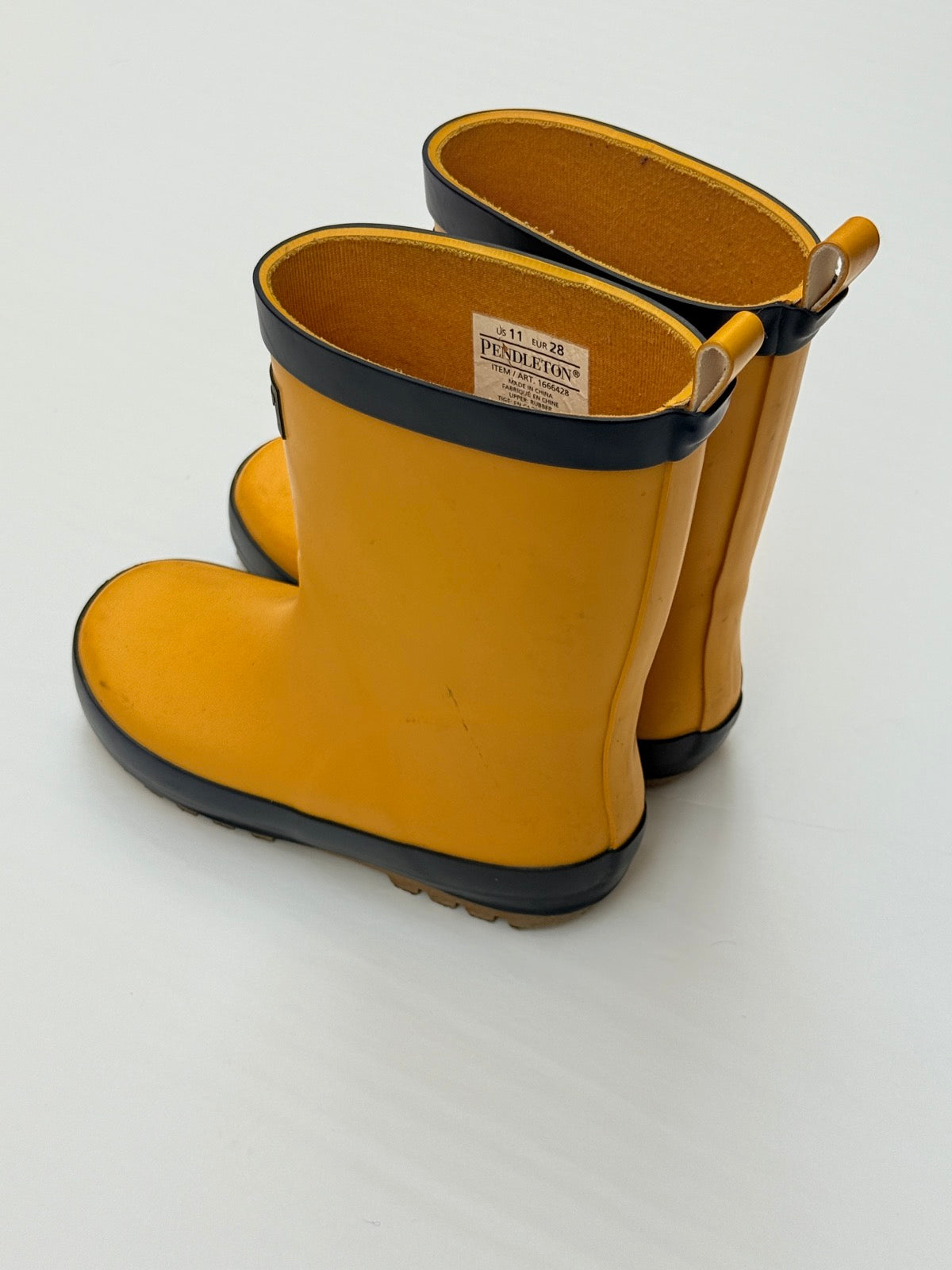 Pendleton Yellow Rain Boots Toddler Size 11