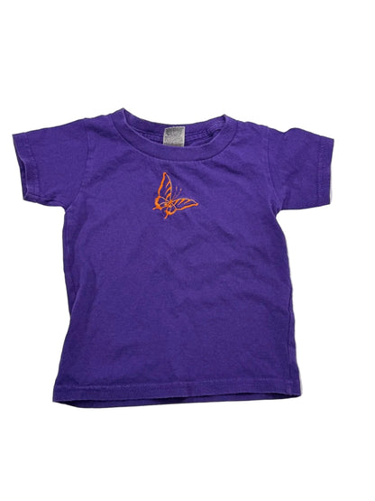 Purple Butterfly Embroidered T-Shirt 2T