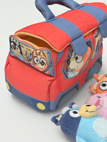 Bluey Car Carrier 5-Piece Plush Playset