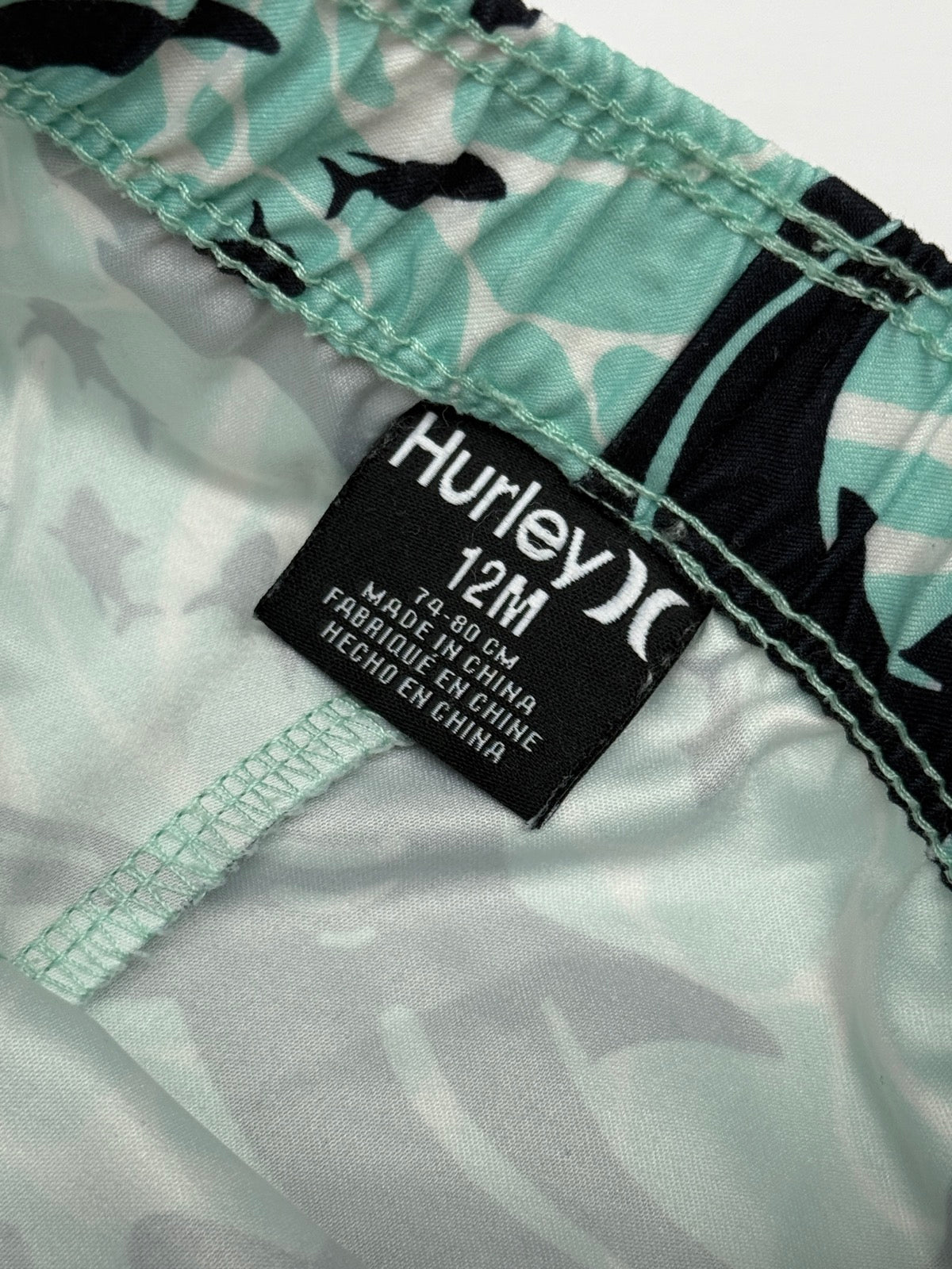 Hurley Shark Print Swim Shorts 12M