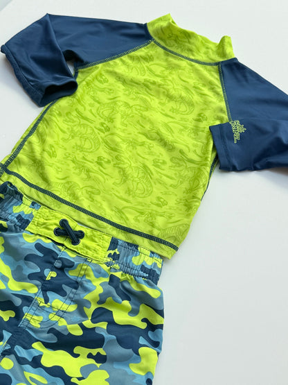 UV Skinz Dinosaur Rash Guard Swim Set 3T