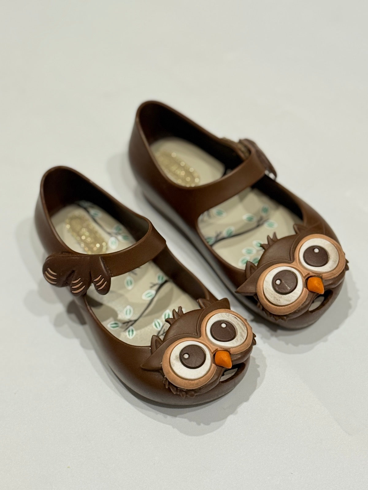 Mini Melissa Owl Mary Jane Jelly Flat Size 8