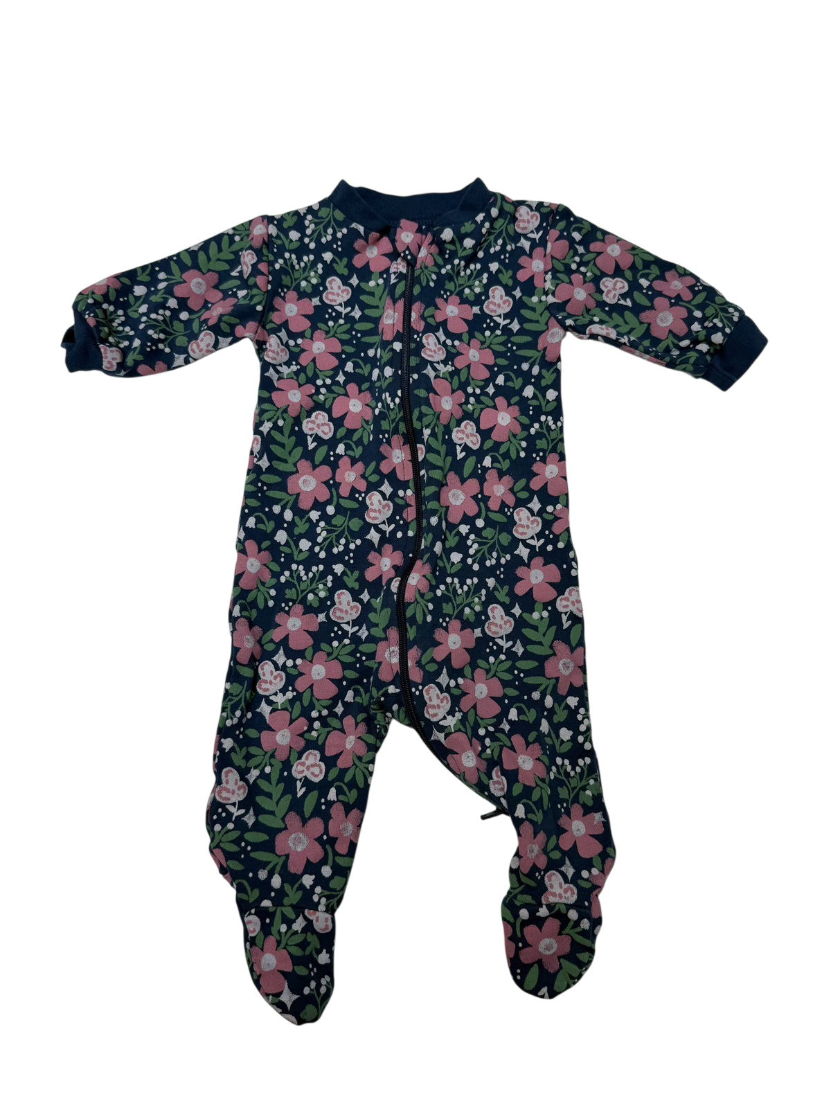 George Baby Floral Footed Sleeper 0-3M