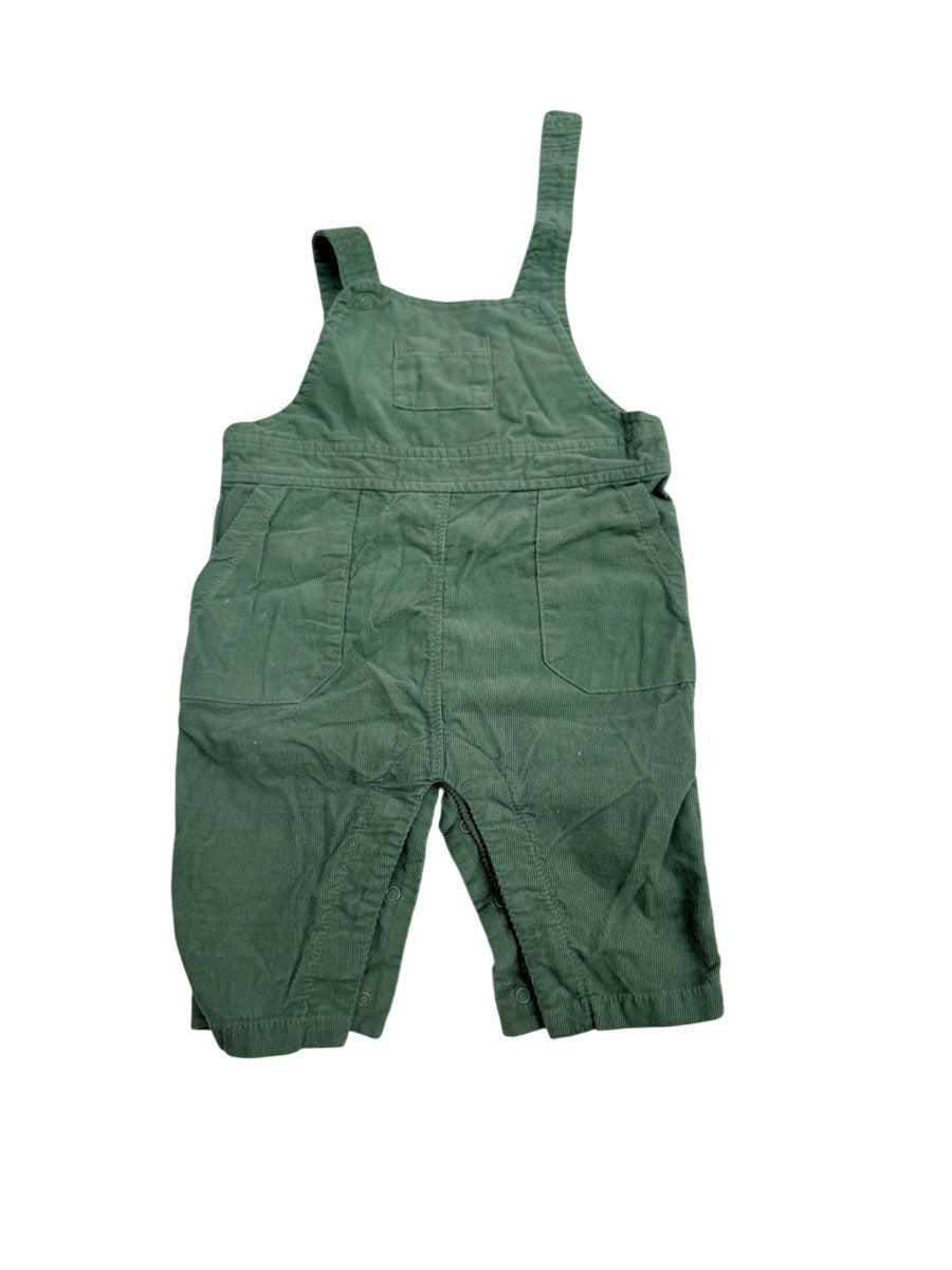 Angel Dear Green Corduroy Overalls 3-6M
