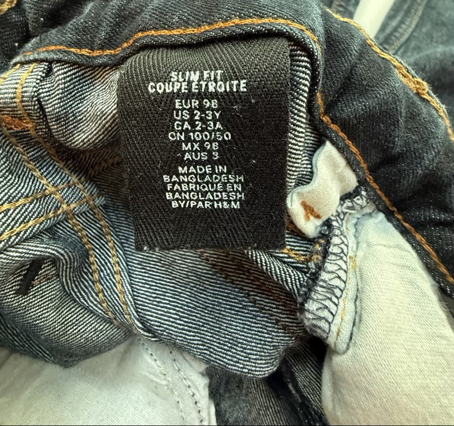 H&M Slim Fit Dark Wash Jeans Size 2-3Y