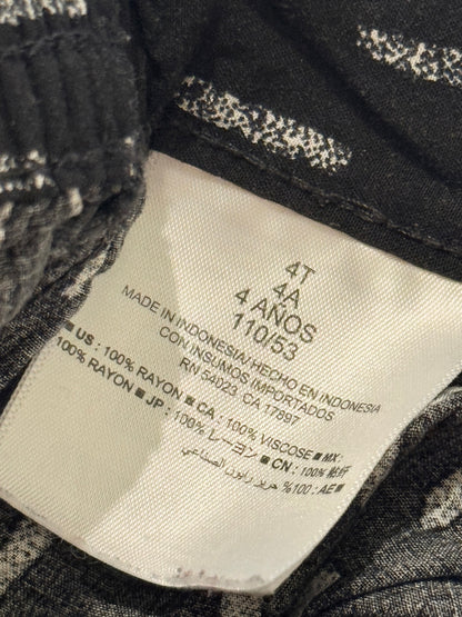 Old Navy Black Silver Print Jogger Pants 4T