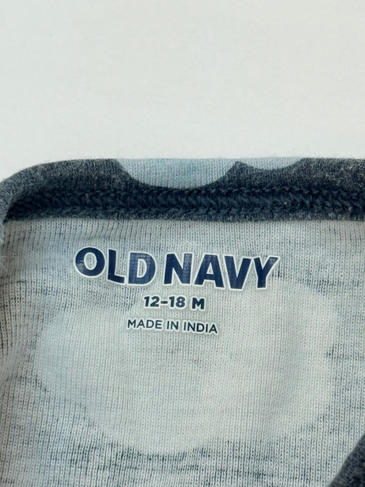Old Navy Cloud Print Henley Bodysuit 12-18M