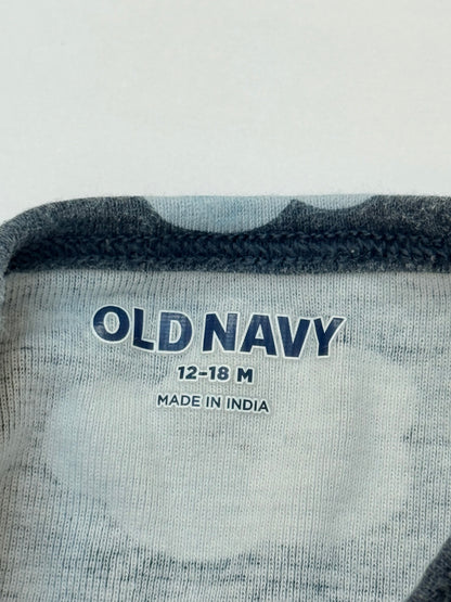 Old Navy Cloud Print Henley Bodysuit 12-18M