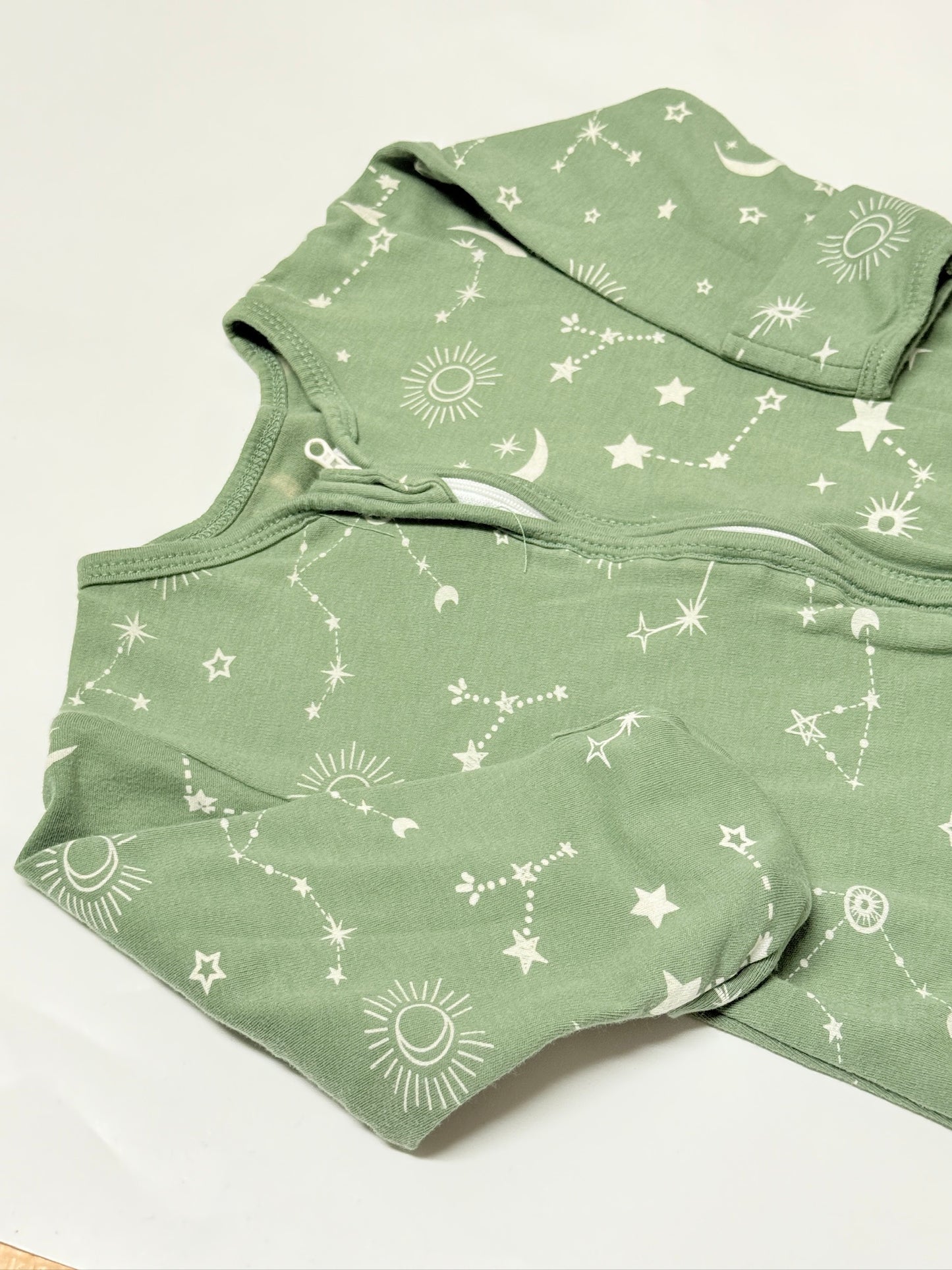 Juniroll Cotton Baby Sleep Sack | Celestial Print | Green | Size 6–12 Months