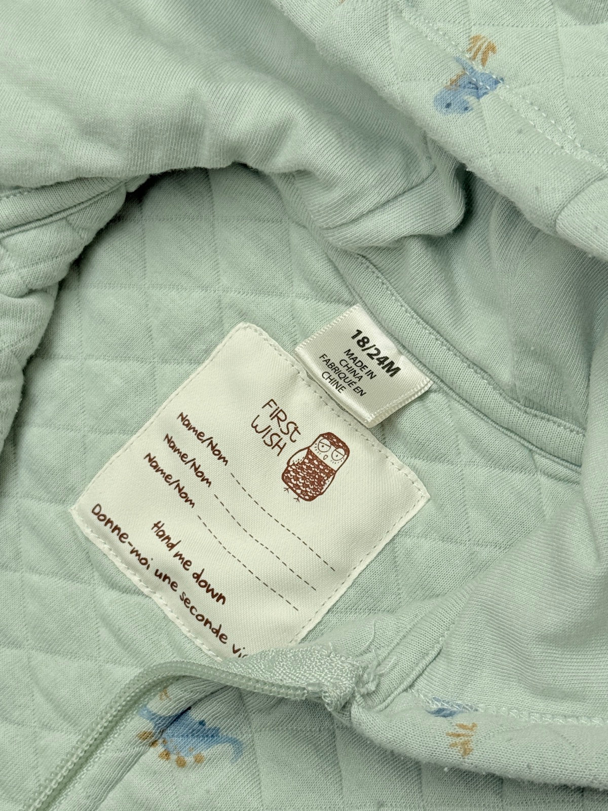 First Wish Quilted Dinosaur Romper 18 24M