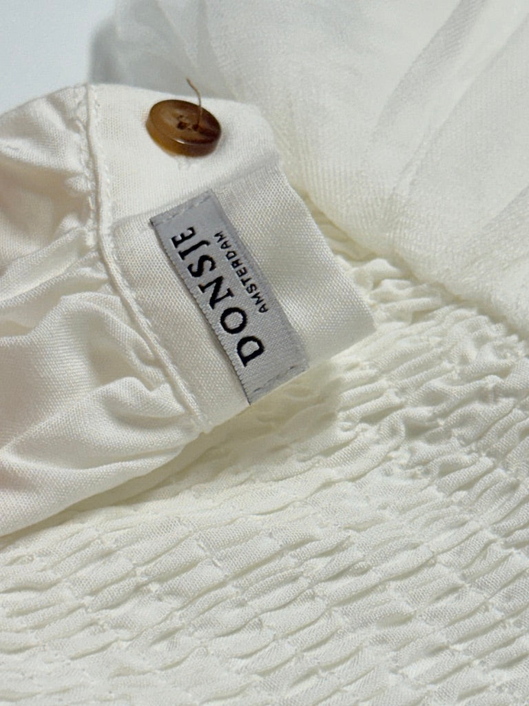 DONSJE Amsterdam Janice Dress | Crispy White  2-3Y