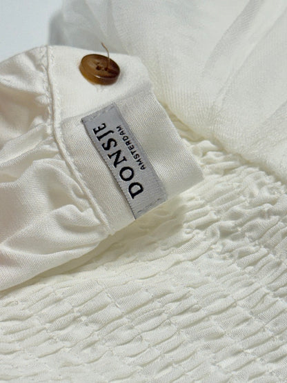 DONSJE Amsterdam Janice Dress | Crispy White  2-3Y