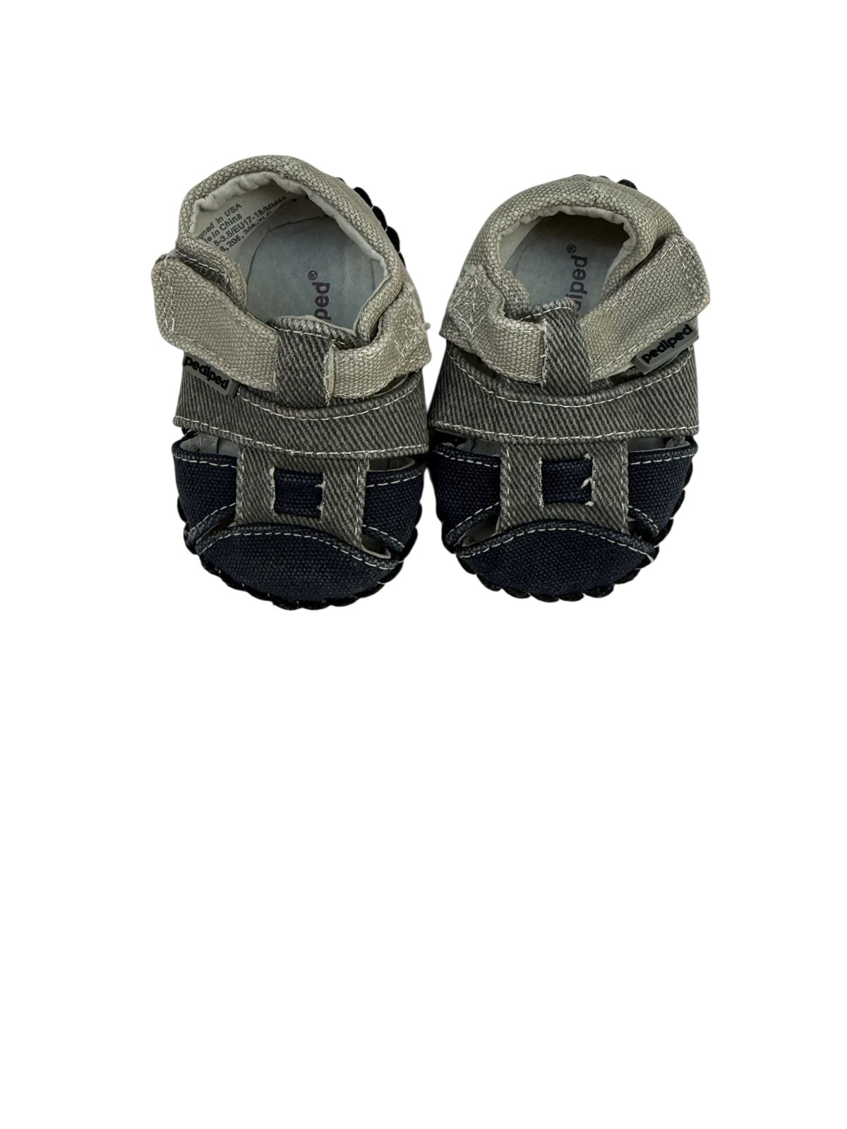 Pediped Navy Gray Sandal Size 2.5-3.5