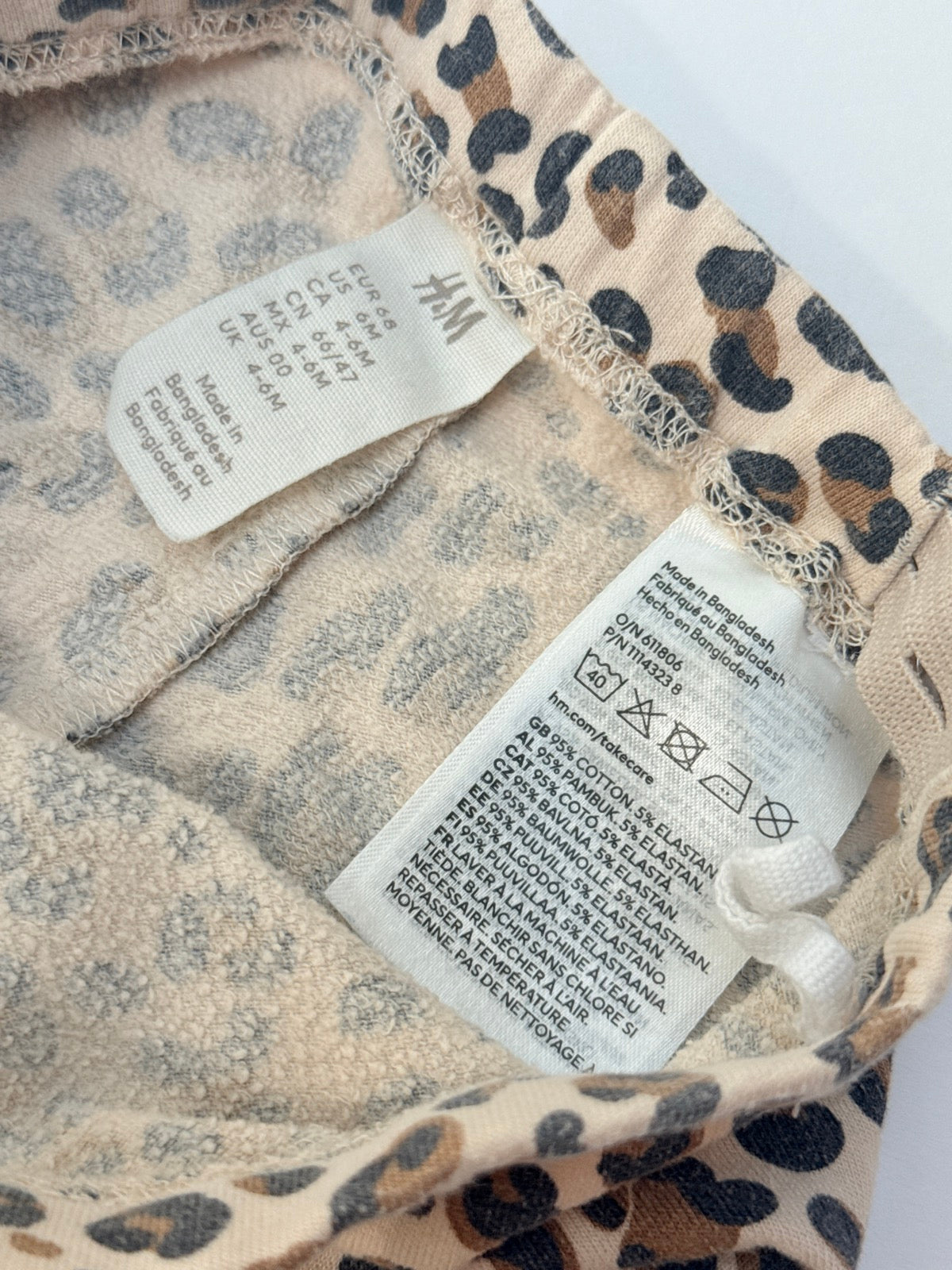 H&M Leopard Print Leggings 4-6M