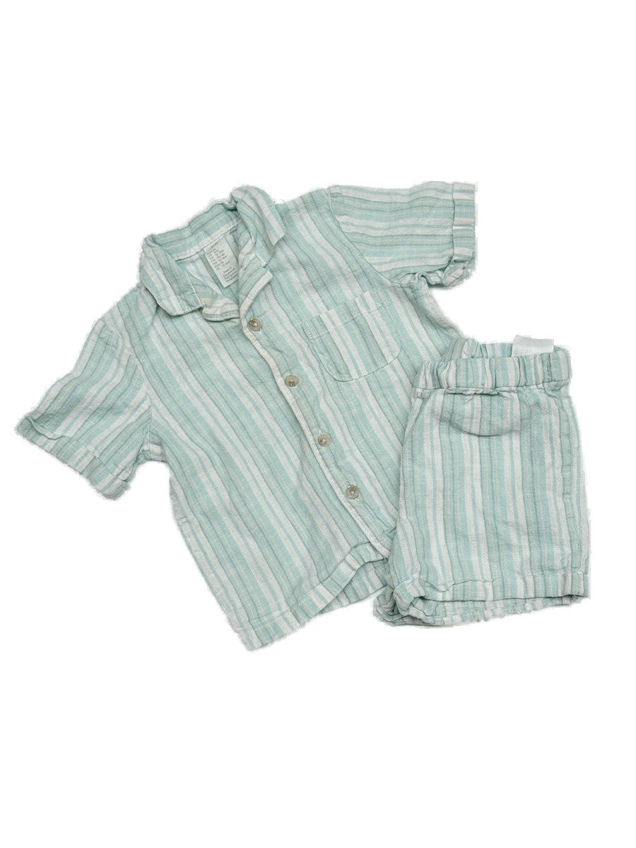 H&M Striped Shirt and Shorts Set 12-18m