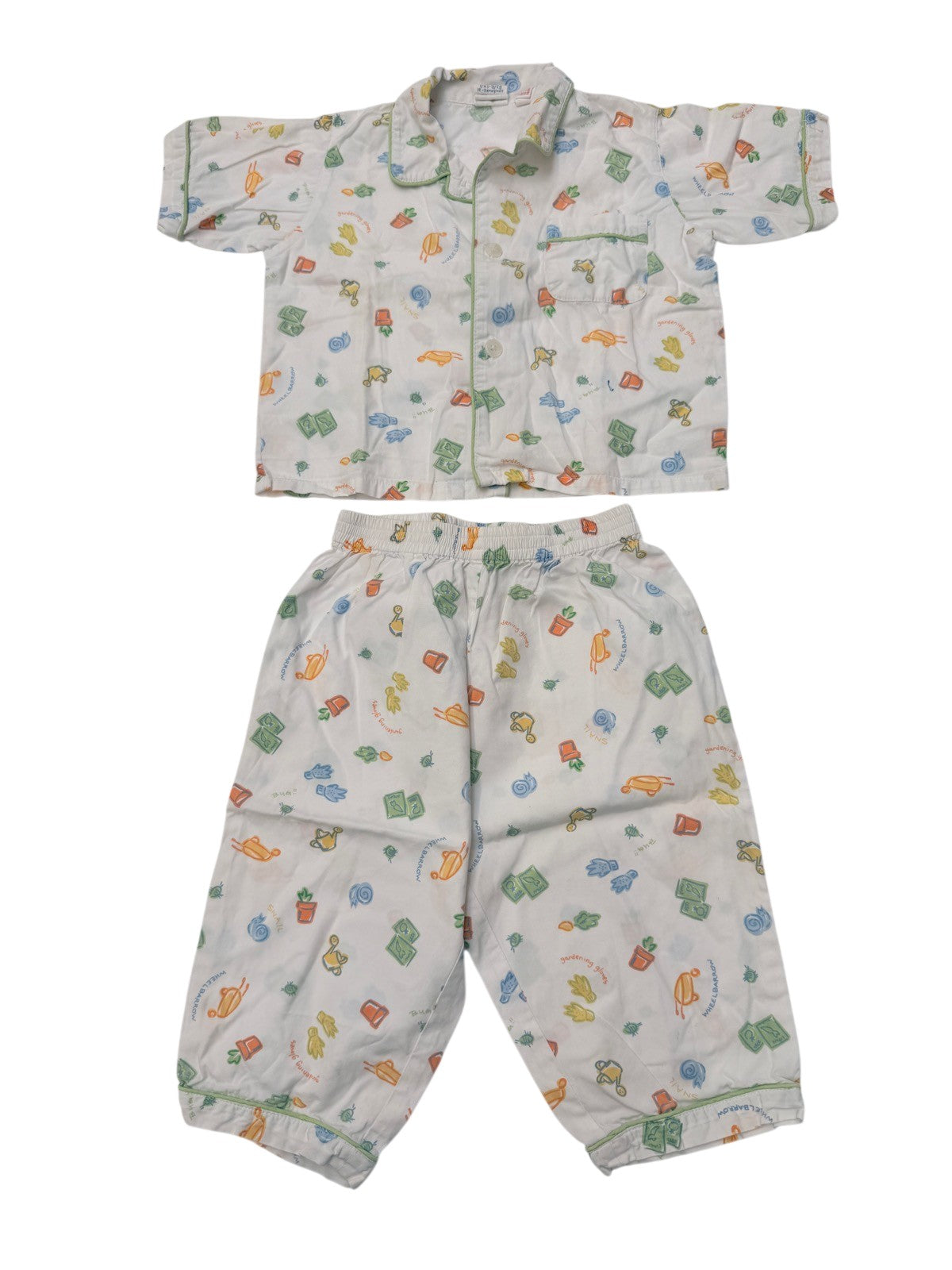 Vintage Baby Gap Gardening Print Pajama Set 12-24M