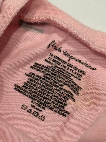 First Impressions Pink Fruit Print Dress 12M