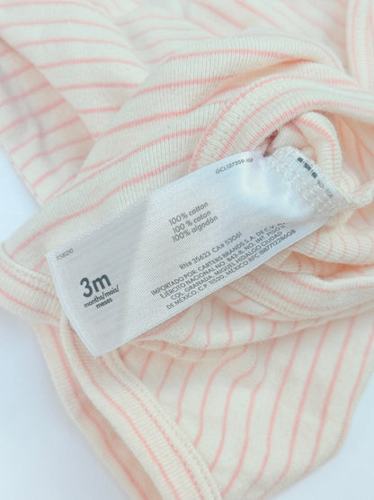 Carter's Pink Stripe Long Sleeve Bodysuit 3m