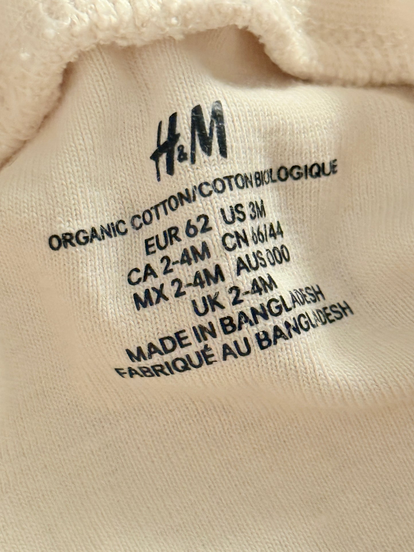 H&M basic cotton leggings 2-4m