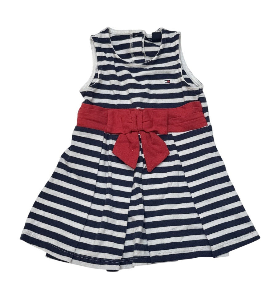 Tommy Hilfiger Striped Bow Dress 12M