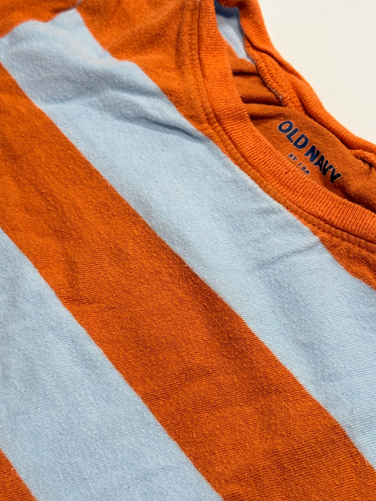 Old Navy Orange Blue Stripe T-Shirt 5T