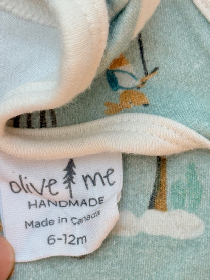 Olive + Me Handmade Adventure Print Romper 6-12M
