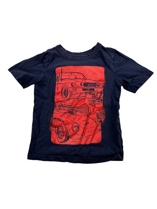 Joe Fresh Navy Car Graphic T-Shirt Size 5