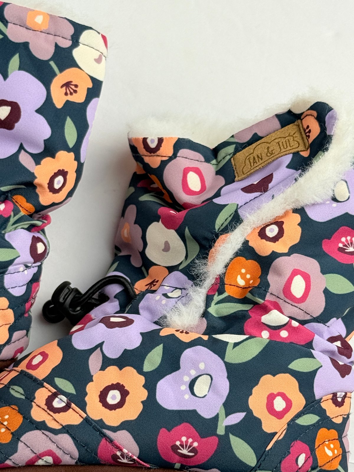 Jan & Jul Floral Fleece-Lined Booties 18-24M