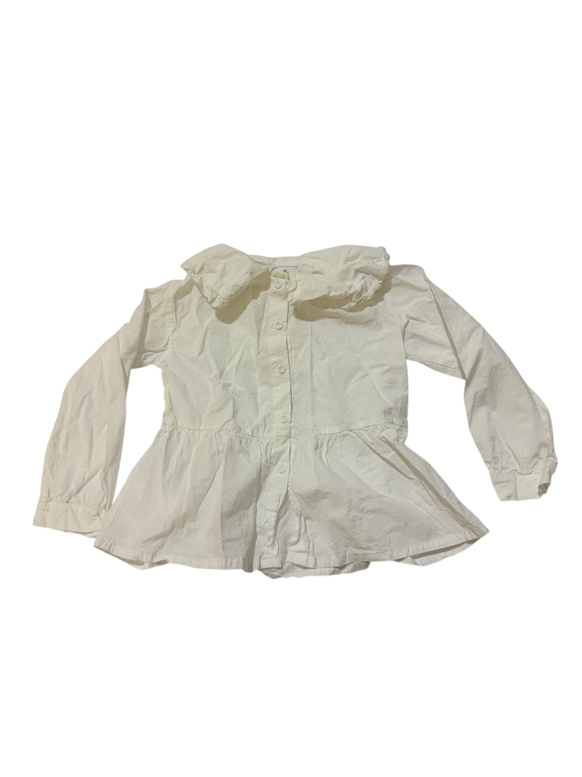 mud kingdom White Peplum Blouse Size 5-6Y