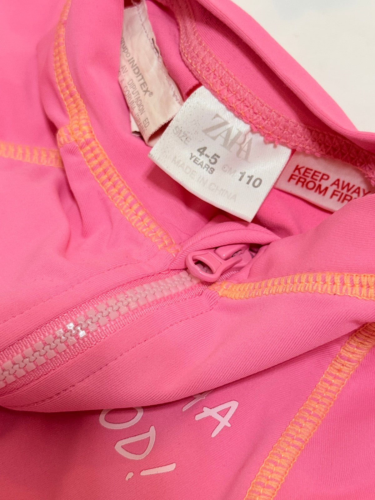 Zara Aloha Mood Pink Rash Guard 4-5Y