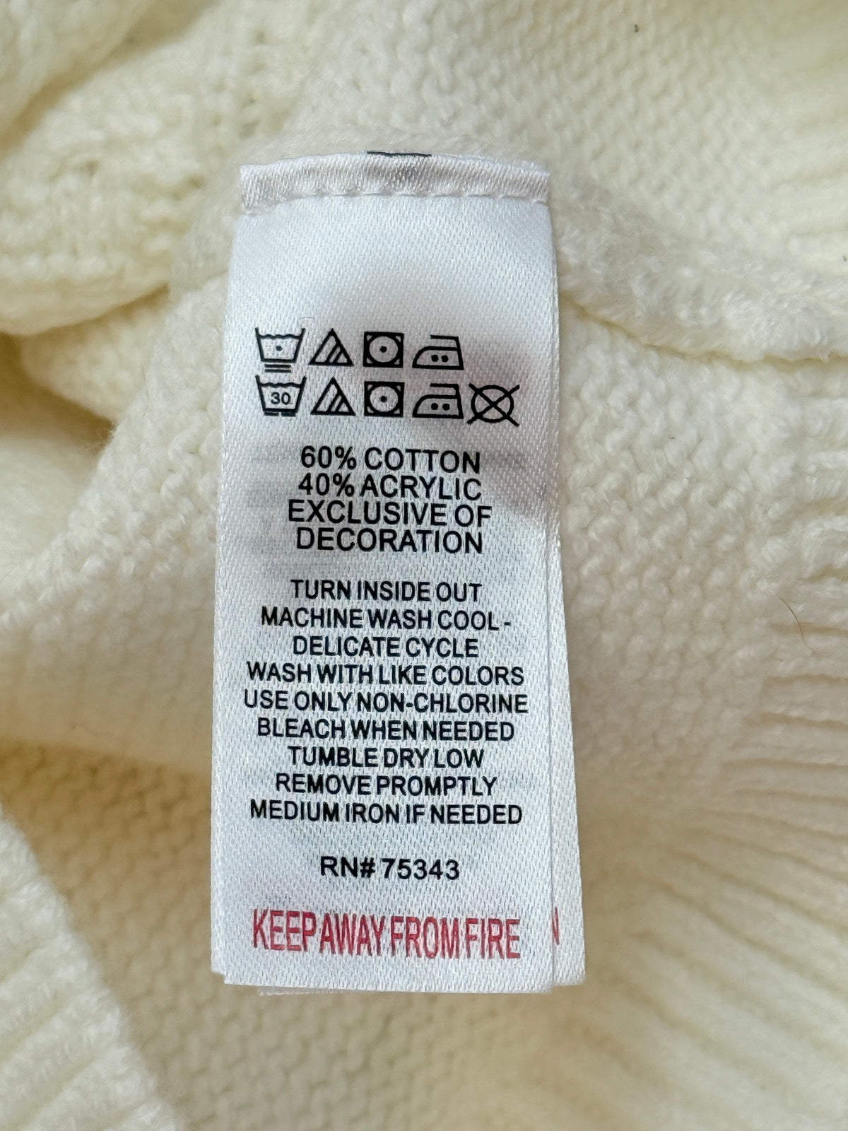 NWT - Tahari Cable Knit Sweater 12M