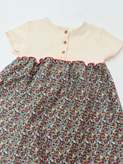 Zara Baby Floral Textured Dress Size 18-24M