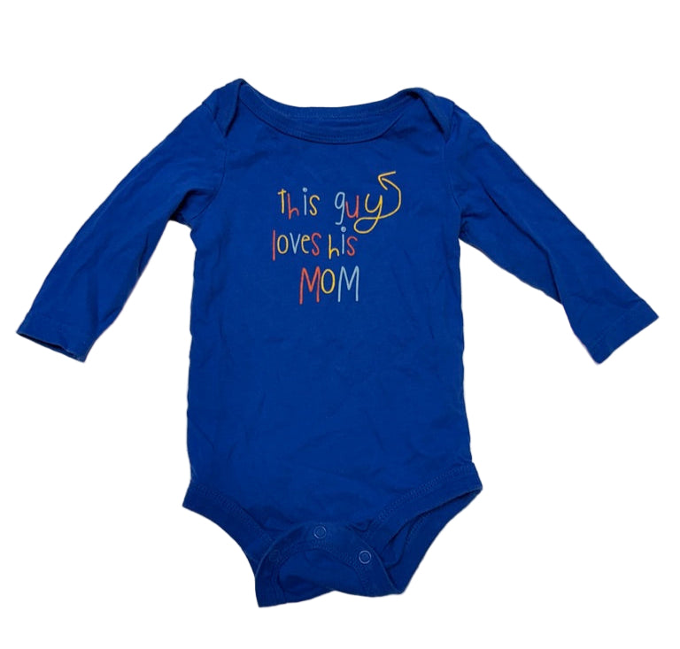 George 6-12m This Guy Loves Mom Onesie