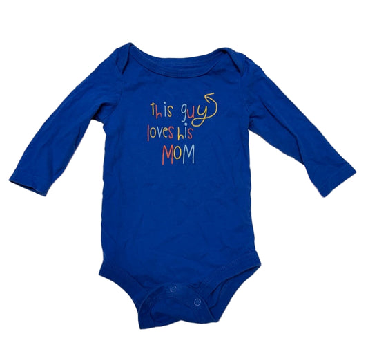 George 6-12m This Guy Loves Mom Onesie