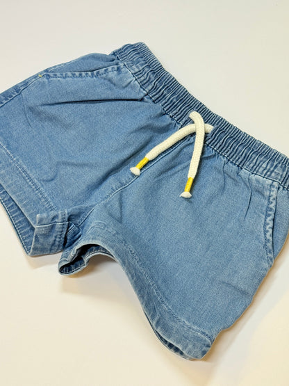 Boden Denim Drawstring Shorts Girls 4Y