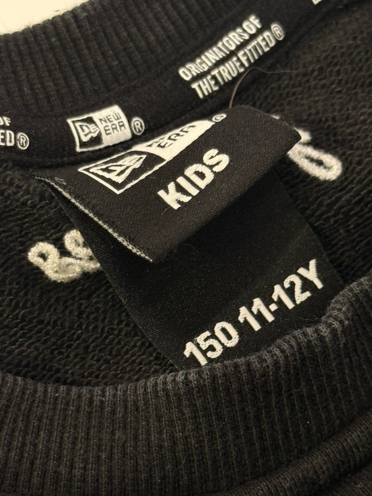New Era NY Yankees Black Crewneck Kids 11-12Y