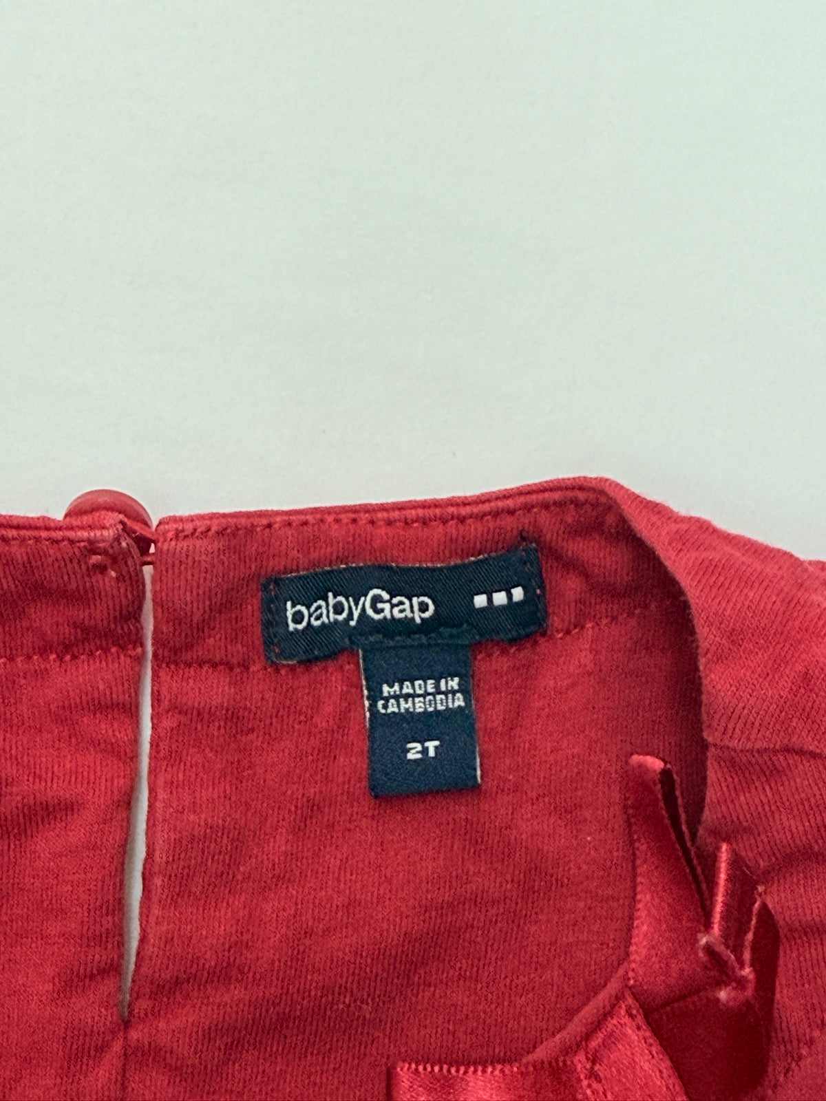 Baby Gap Red Tiered Long Sleeve Dress 2T