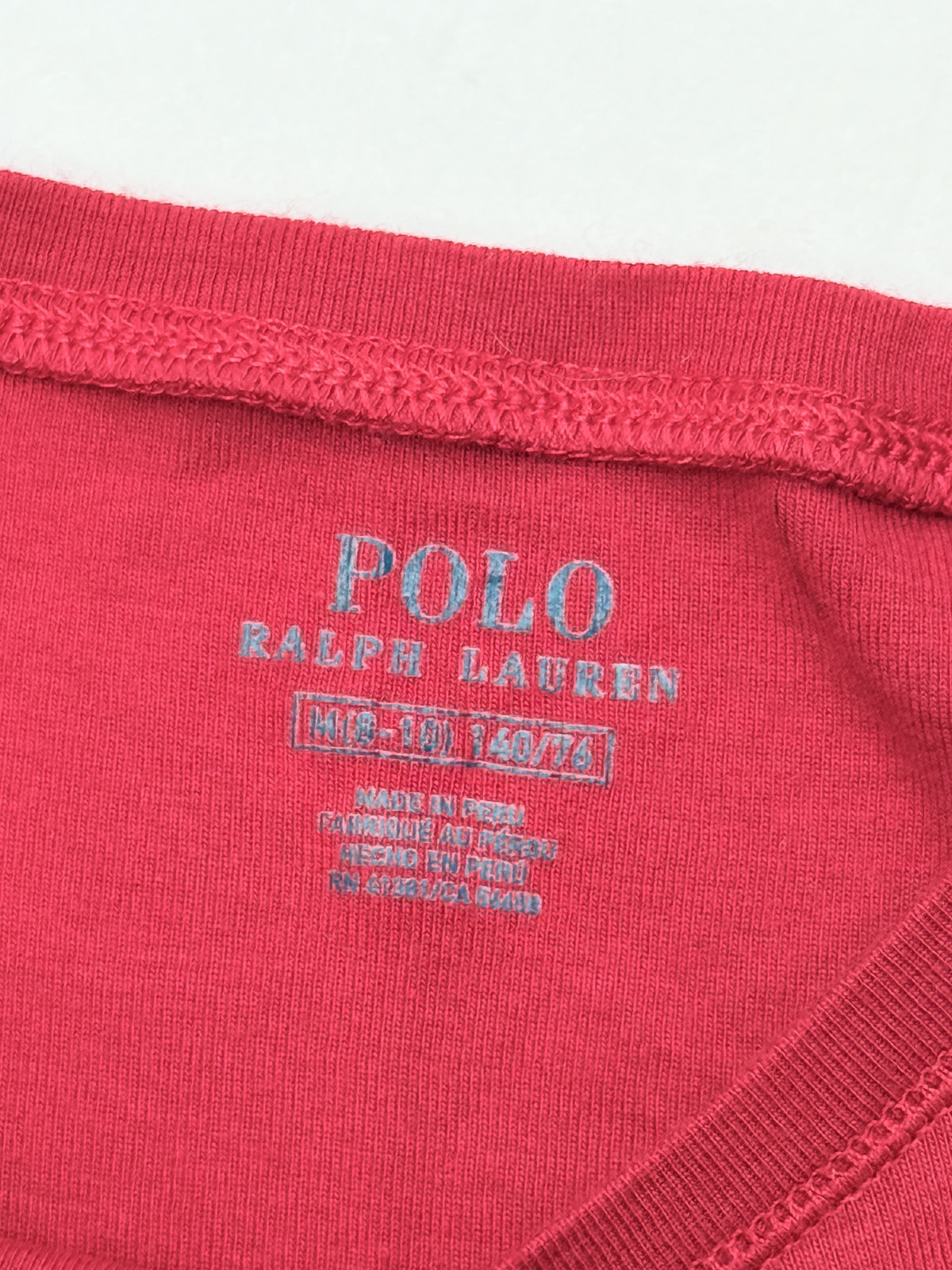 Polo Ralph Lauren Red Long Sleeve T-Shirt 8-10