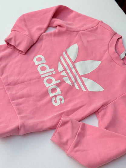 Adidas Originals Pink Trefoil Hoodie Size 3-4Y