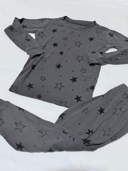 Petit Lem Gray Star Pajama Set 3T