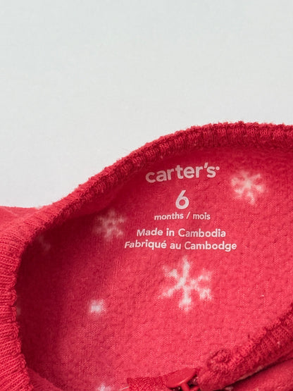 Carter's Snowman Fleece Footed Sleeper 6M