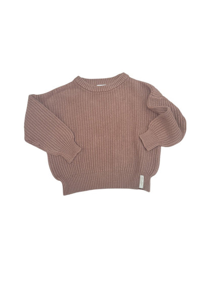 Jax + Lennon Rust Ribbed Knit Sweater 3-4Y