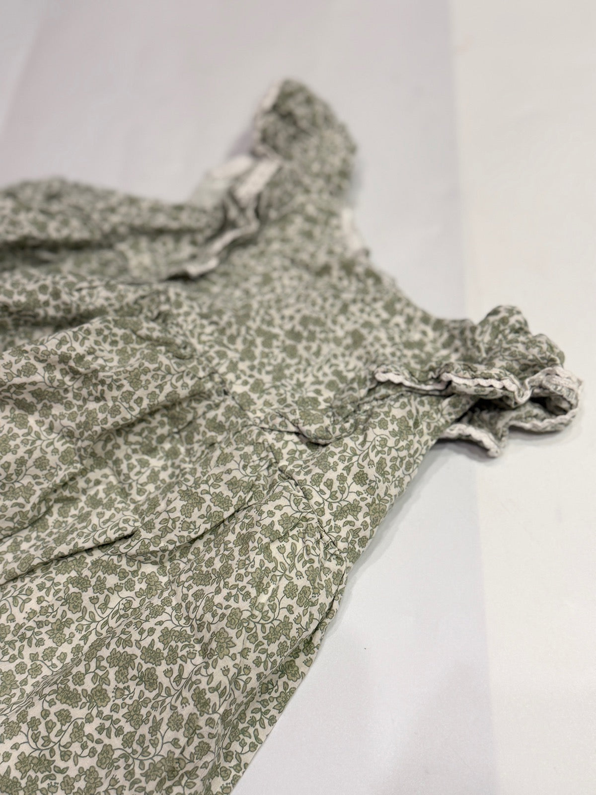 H&M Floral Green Dress 9-12M