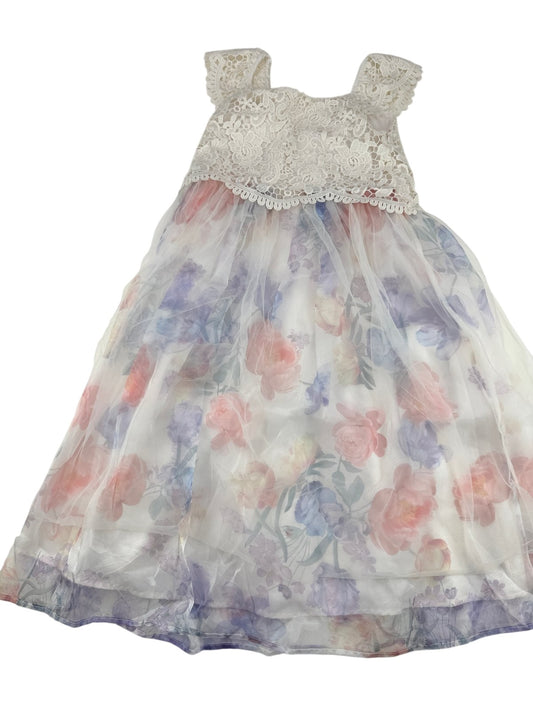 H&M Lace Floral Tulle Dress Size 6-7Y